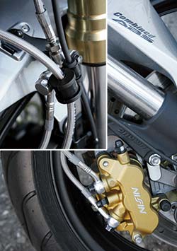 Stahlflexleitung an ABS-Motorrad